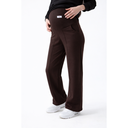 Штаны палаццо для беременных c карманами HN шоколад